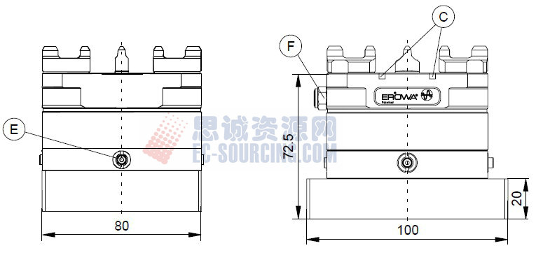 ER-012299 EROWA 快速卡盤連底座《NSF》 ER-012299 erowa 快速卡盤連底座《nsf》
