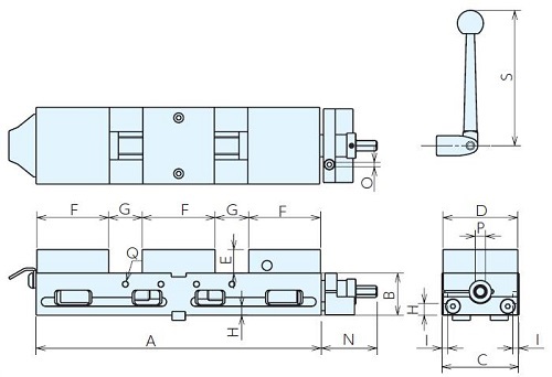 NABEYA-LOCK-TIGHT鋁制雙口平口鉗LTAW100 NABEYA-LOCK-TIGHT鋁制雙口平口鉗LTAW100